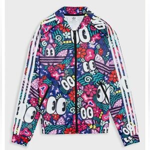 Adidas x Hattie Stewart SST Track Jacket Muti-Colored Abstract Eye Print